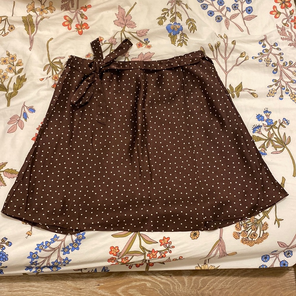 Abercrombie and Fitch Brown Polka Dot Skirt
